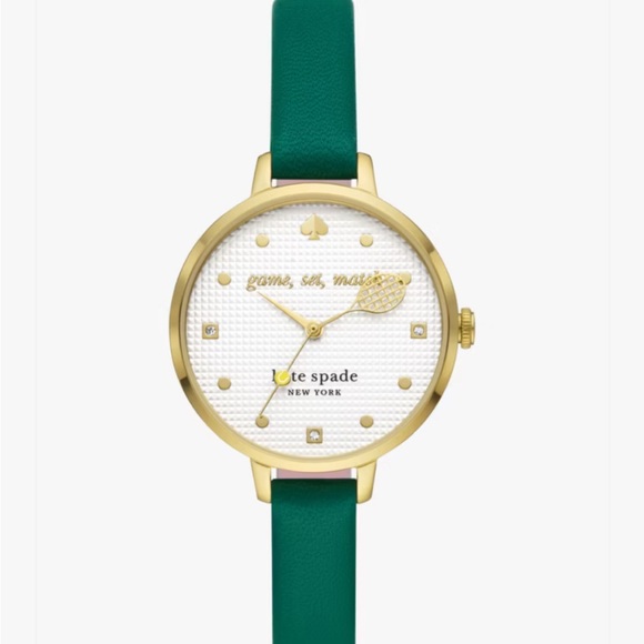 Kate Spade Metro Leather Tennis Watch - Picture 1 of 10